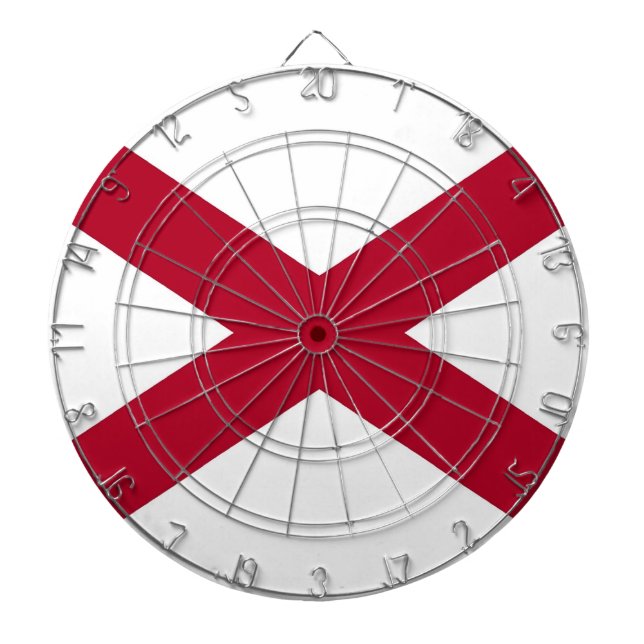 Jeu De Fléchettes Tableau de bord avec Drapeau de l'Alabama (Devant)