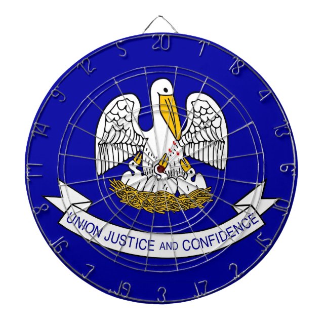 Jeu De Fléchettes Tableau de bord avec Drapeau de Louisiane, USA (Devant)