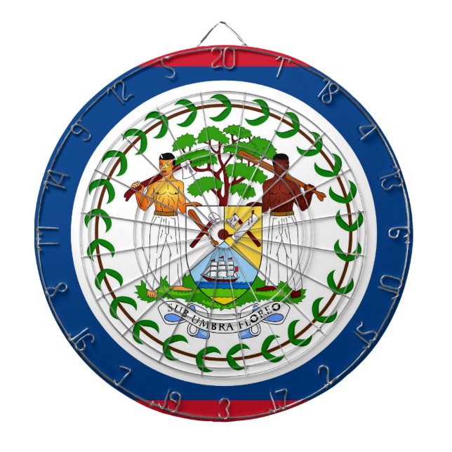 Jeu De Fléchettes Tableau de bord avec Drapeau du Belize (Devant)