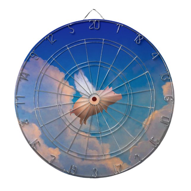 Jeu De Fléchettes tableau de bord de cochon volant (Devant)