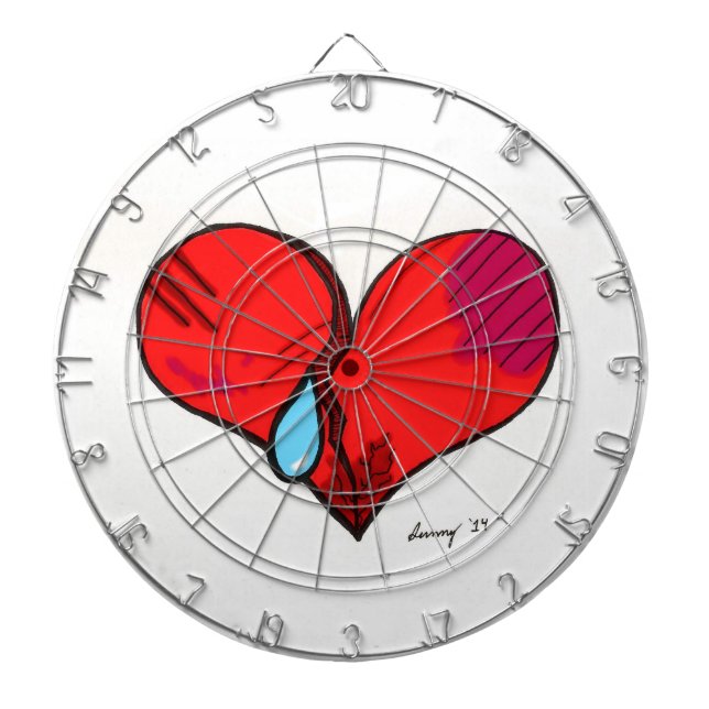 Jeu De Fléchettes Tableau de bord du coeur cassé (Devant)