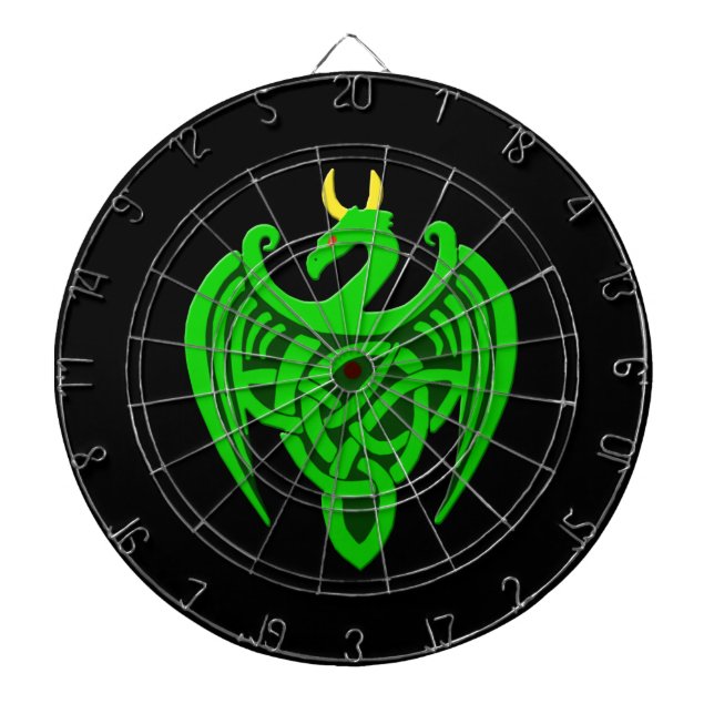Jeu De Fléchettes Tableau de bord du dragon celtique vert (Devant)