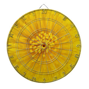 Jeu De Fléchettes Tableau noir à fleurs jaunes