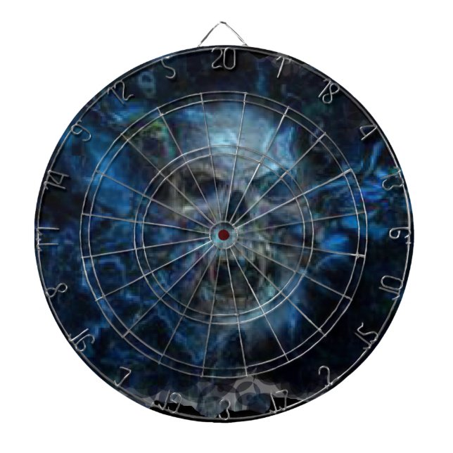 Jeu De Fléchettes Tableau noir de projection bleu crâne (Devant)