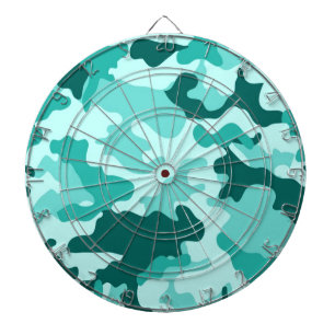 Jeu De Fléchettes Tableaux de bord de camo vert turquoise