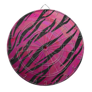 Jeu De Fléchettes Tiger rose chaud et noir