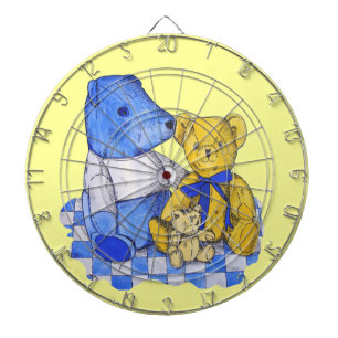 Jeu De Fléchettes trois nounours mignons sur l'art d'original de
