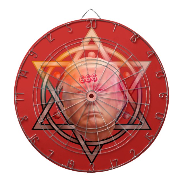 Jeu De Fléchettes Trump, anti-Christ sur Pentacle Personnalisé (Devant)