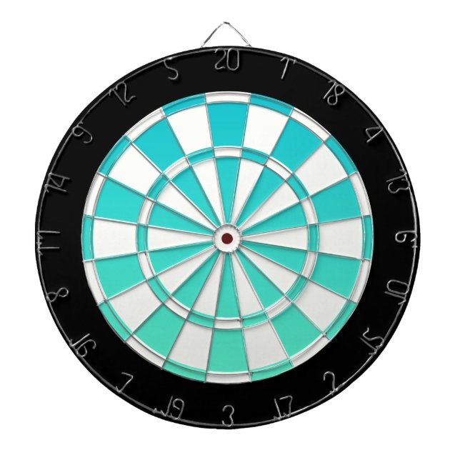 Jeu De Fléchettes Turquoise Ombre noir et blanc (Devant)