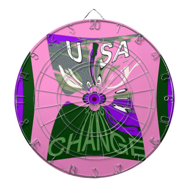 Jeu De Fléchettes USA Change Art Print (Devant)