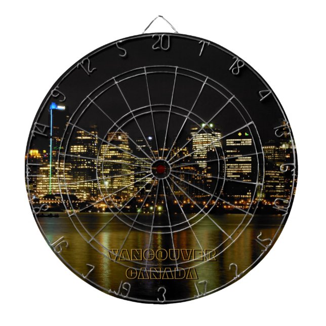 Jeu De Fléchettes Vancouver Dartboard Vancouver Souvenir Dartboard (Devant)