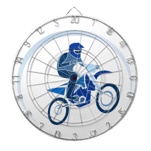 Jeu De Fléchettes Vecteur Vectoriel Dirt Biker