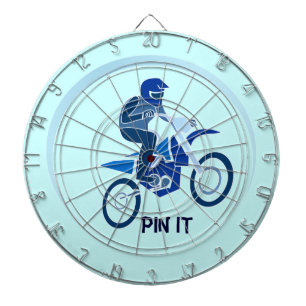Jeu De Fléchettes Vecteur Vectoriel Dirt Biker