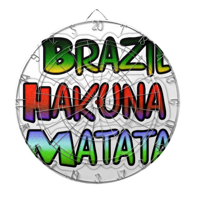 Jeu De Fléchettes Vert jaune or Brésil Hakuna Matata (Devant)