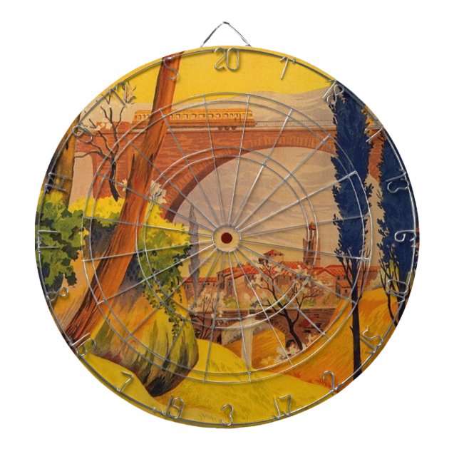 Jeu De Fléchettes Voyage ferroviaire vintage (Devant)