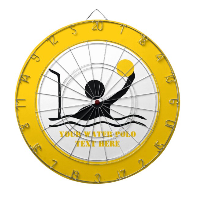 Jeu De Fléchettes Water polo player black silhouette custom (Devant)