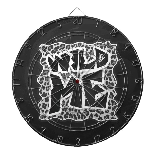 Jeu De Fléchettes Wild Me Leopard blanc et noir (Devant)