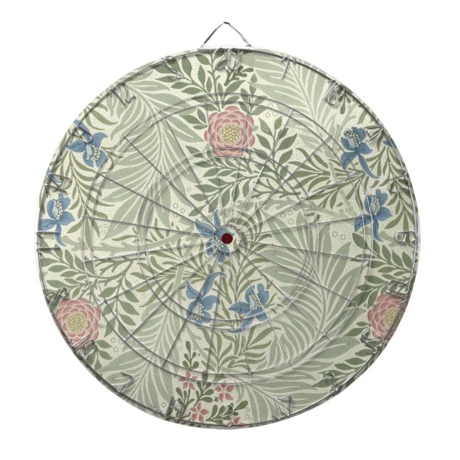 Jeu De Fléchettes William Morris Larkspur Fond d'écran floral (Devant)