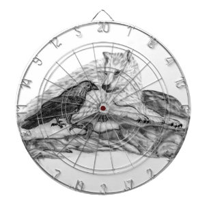 Jeu De Fléchettes Wolf et Raven noir et blanc