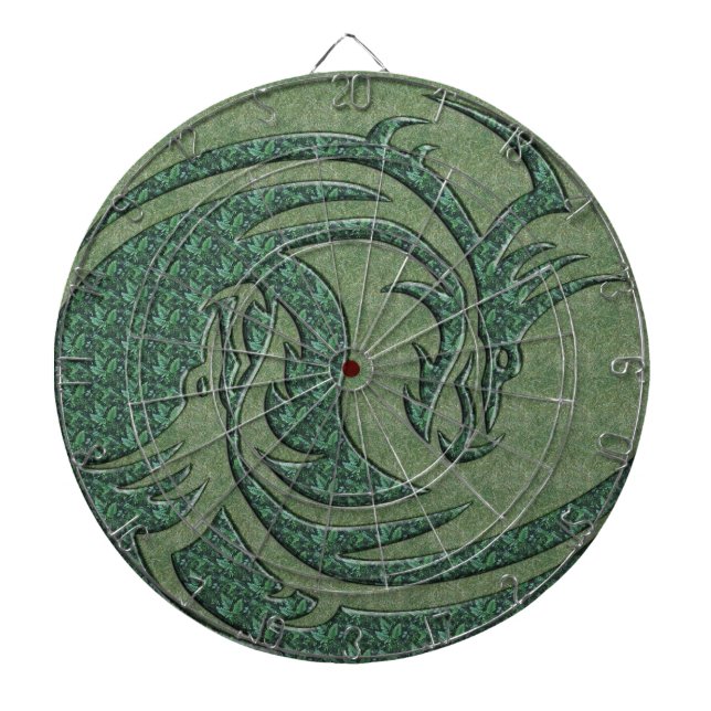 Jeu De Fléchettes Yin et Yang dragon jaune et rouge (Devant)