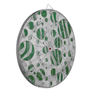 Jeu De Fléchettes Zebra Green et White Polka Dot