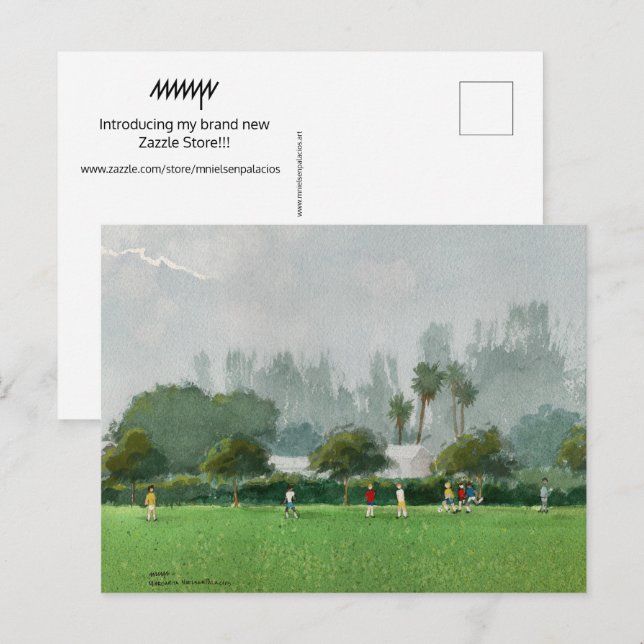 Jeu de football Carte postale (Devant / Derrière)