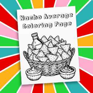 Jeu de page de coloriage amusant Nachos et Salsa