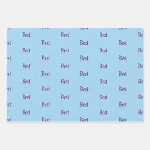 Jeu de papier d'emballage personnalisé de nom