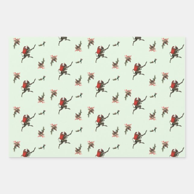 Jeu de papier d'enrobage Krampus 1 (Devant)