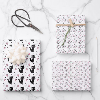 Jeu de papier d'enveloppement pour la Saint-Valent