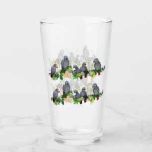 Jeu de perroquets gris africain Tumbler en verre