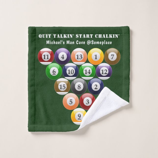 Jeu de piscine des boules de billard de support de (Gant de toilette)