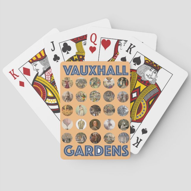 Jeu de poker Vauxhall Gardens (dos)