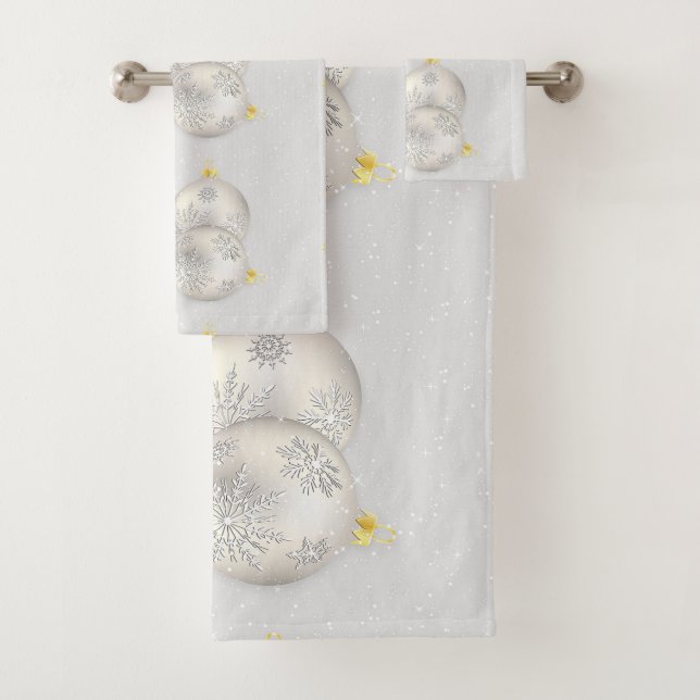 Jeu de serviettes de bain de Noël (En situation)