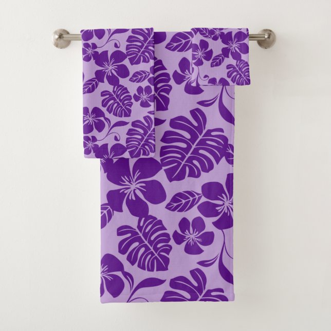 JEU DE SERVIETTES DE BAIN EN BIKINI ROSE (PURPLE x (En situation)