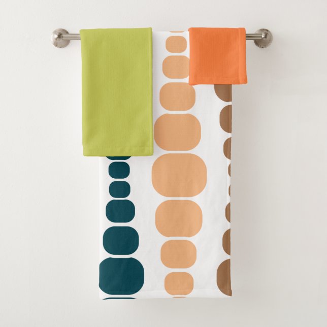 Jeu de serviettes de bain Rectangles moderne (En situation)