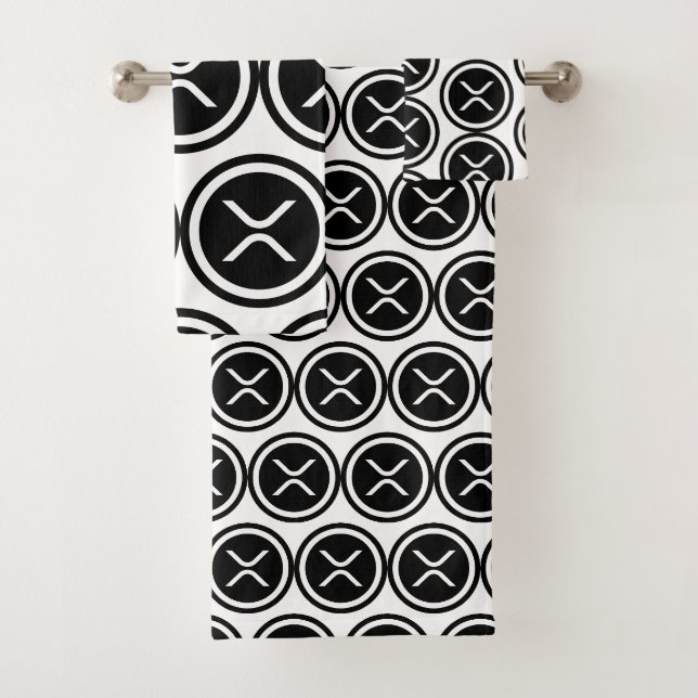 Jeu de serviettes de bain XRP Logo (En situation)