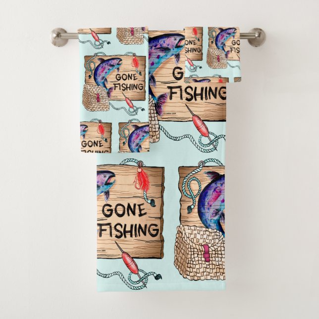 Jeu de serviettes de pêche (En situation)