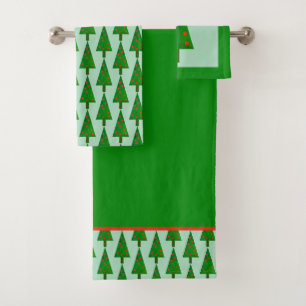 Jeu de serviettes de toilette en bois de pin de No