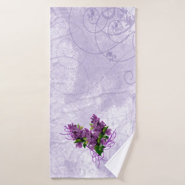 Jeu de serviettes Lilacs pourpres (Serviette de bain)