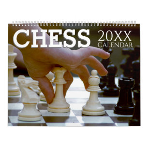Jeu d'échecs à thème 2025 Wall Calendrier cadeau