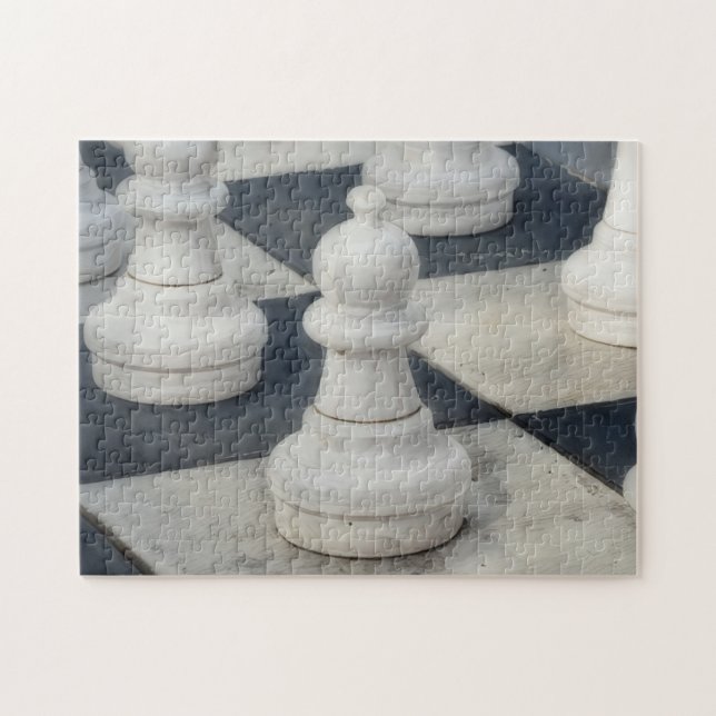 Jeu d'échecs de pion gros plan Puzzle Art (Horizontal)