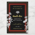 Jeu d'oeil Étiquettes de produits floraux Noir et 