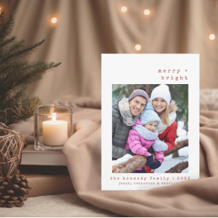 Jeu minimal + Famille brillante   Carte de Noël