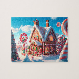 Jeu Puzzle Noël Gingpain Maison