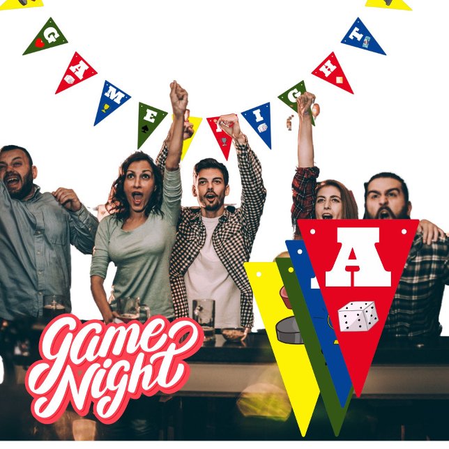 Jeu Soirée Décoration jeux bunting bannière (Créateur téléchargé)