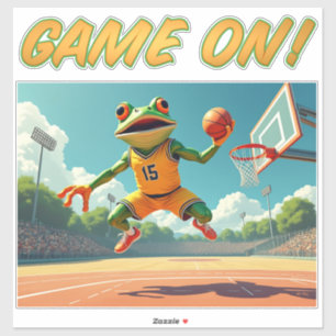 Jeu Sur Basketball Frog autocollant de contour