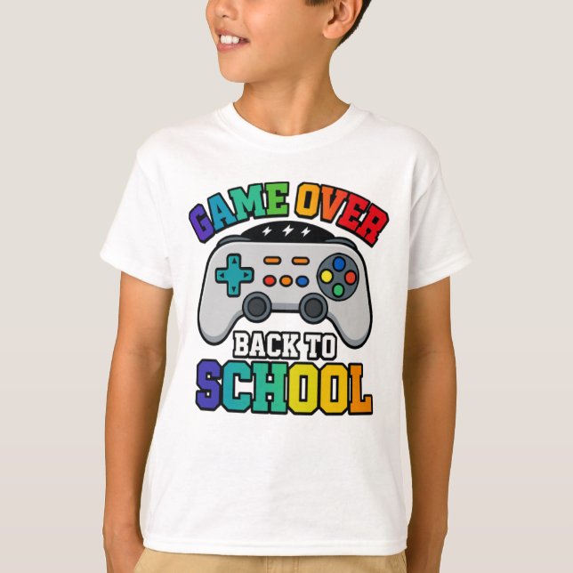 Jeu sur le retour à l'école Gamer T-Shirt (Devant)