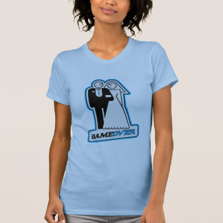 Jeu sur Mariage mariée et chambre TShirt (bleu)