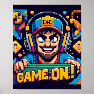 Jeu sur papa Cartoon Poster de la chaise de jeu